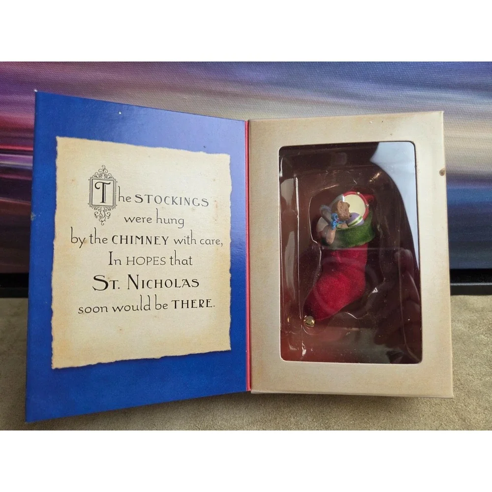 HALLMARK Twas The Night Before Christmas Ornaments, Complete Set of 4, Vintage